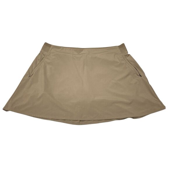 Athleta Skort Womens Sz 18 Classic Taupe Tan Golf Tennis Pickle Ball Skorts - Picture 9 of 16